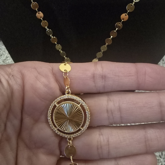 21kgp Dubai Jewelry -Elegant Gold Necklace and Bracelet Set - Picture 8 of 9